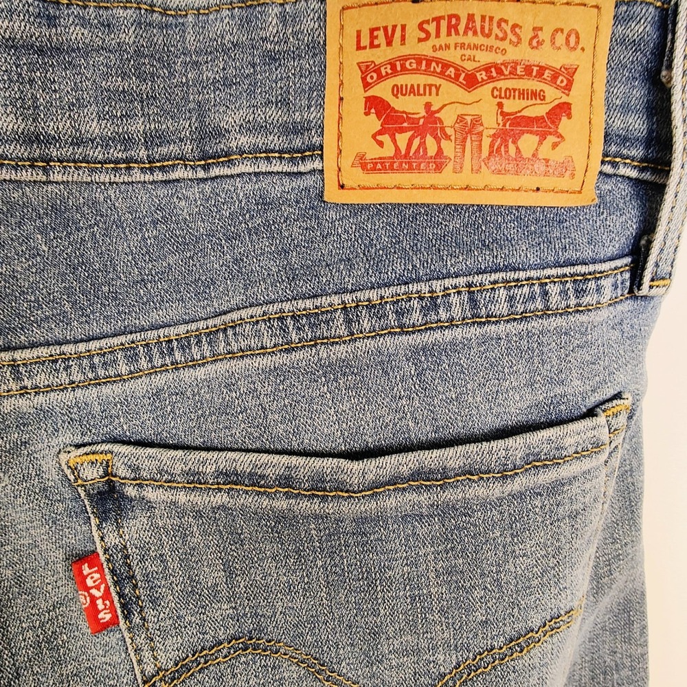 Levis 712 Slim Etroit Jeans Women's 30 Medium Wash Blue Denim Mid Rise Stretch - Picture 7 of 14